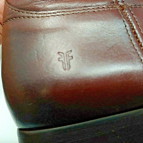 Frye Melissa Button Brown Leather Tall Boots Size 6 - Picture 5 of 5